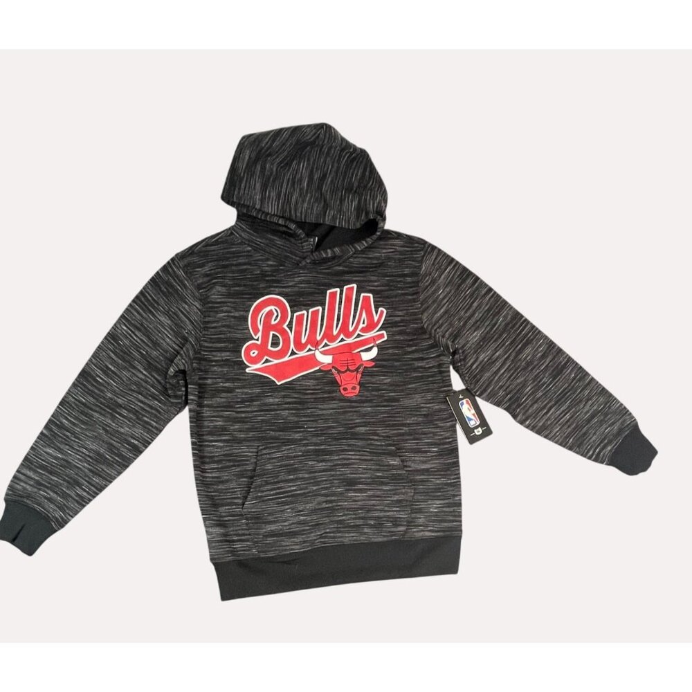 NBA Chicago Bulls youth size medium hoodie black and grey NWT